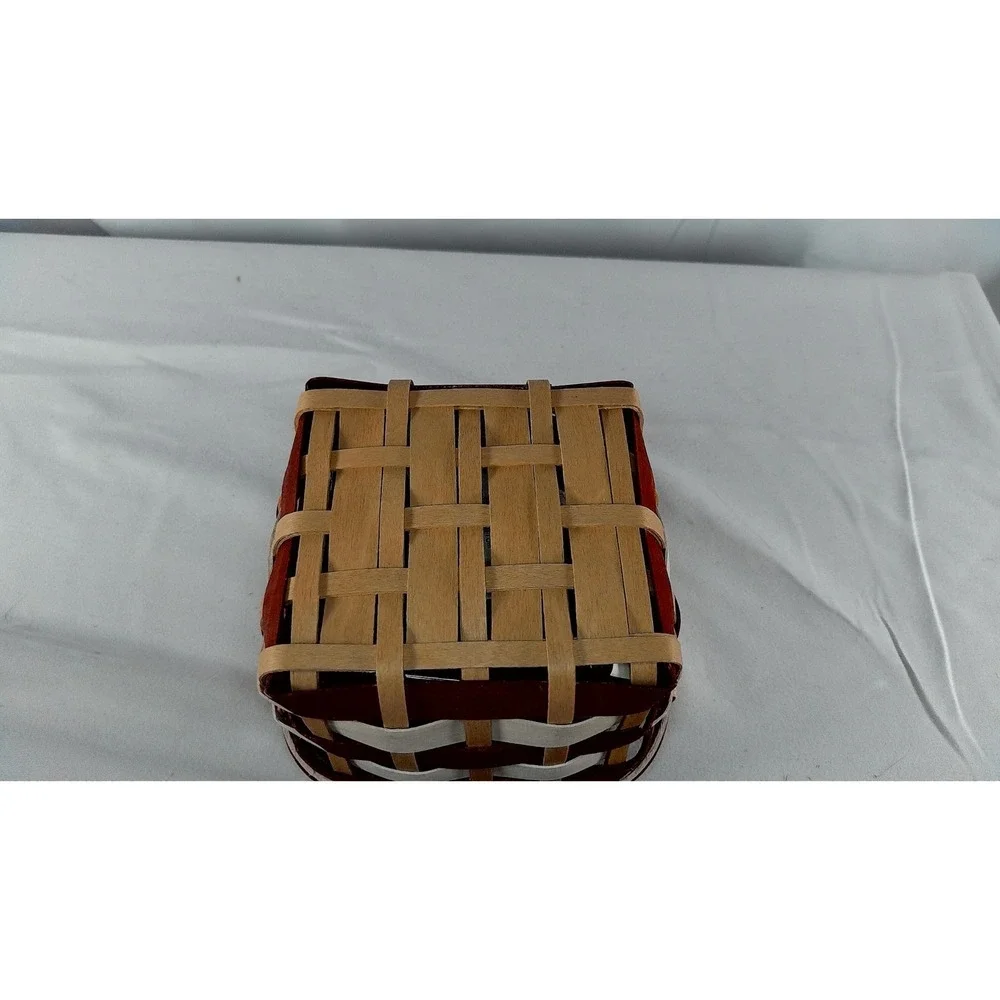 Longaberger Candy Cane Square Gift Basket Set -‎ NEW